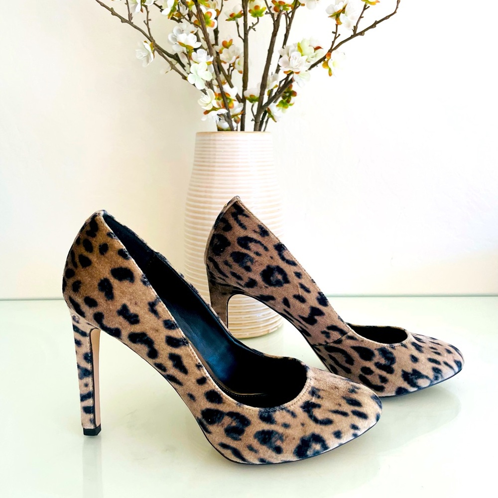 BCBGeneration 4” Stiletto Heels in Leopard Print